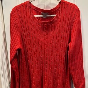 White Stag Red Cable Knit Sweater Sz XXL 20